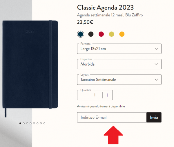 Dividi i contatti ed aumenta il fatturato! - Parte 4 7 moleskine avvisami quando torna disponibile