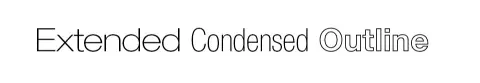 Font extended, condensed e outline