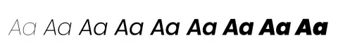 Font italic