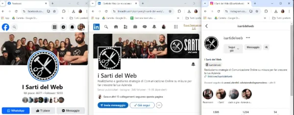 stessa immagine profilo social diversi