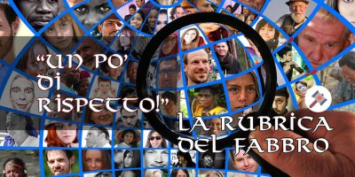 lente ingrandimento su volti persone
